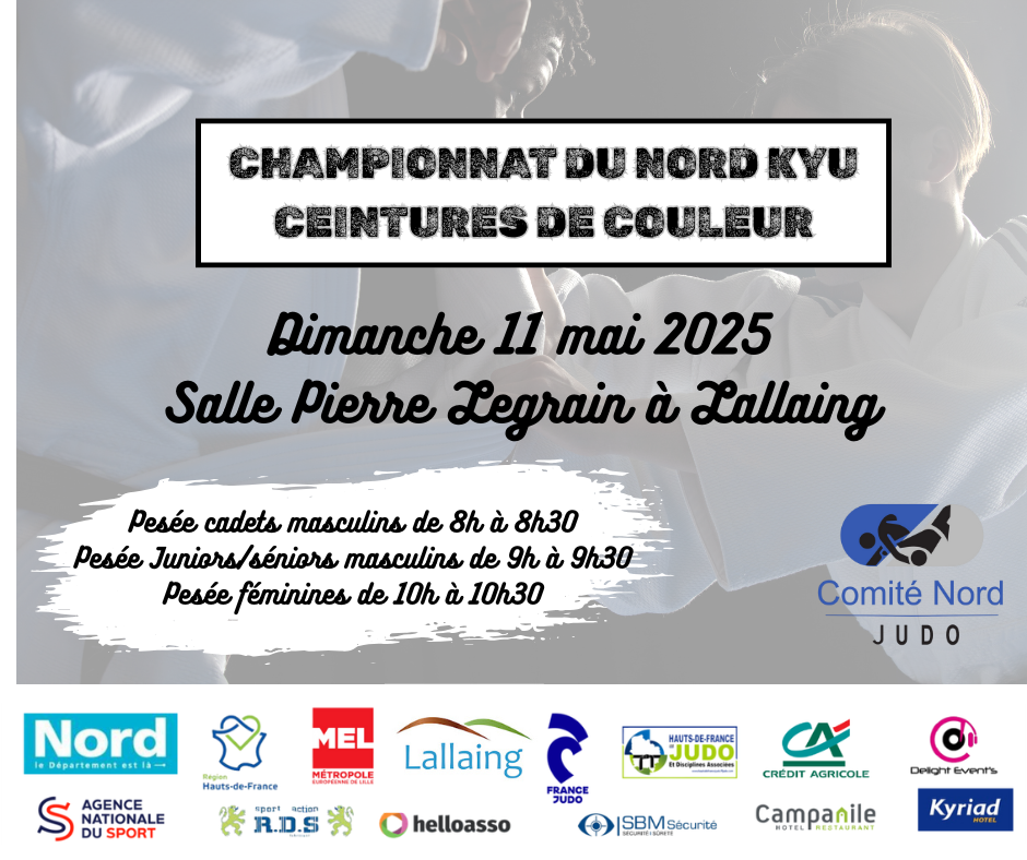 Championnat du nord kyu ceintures de couleur