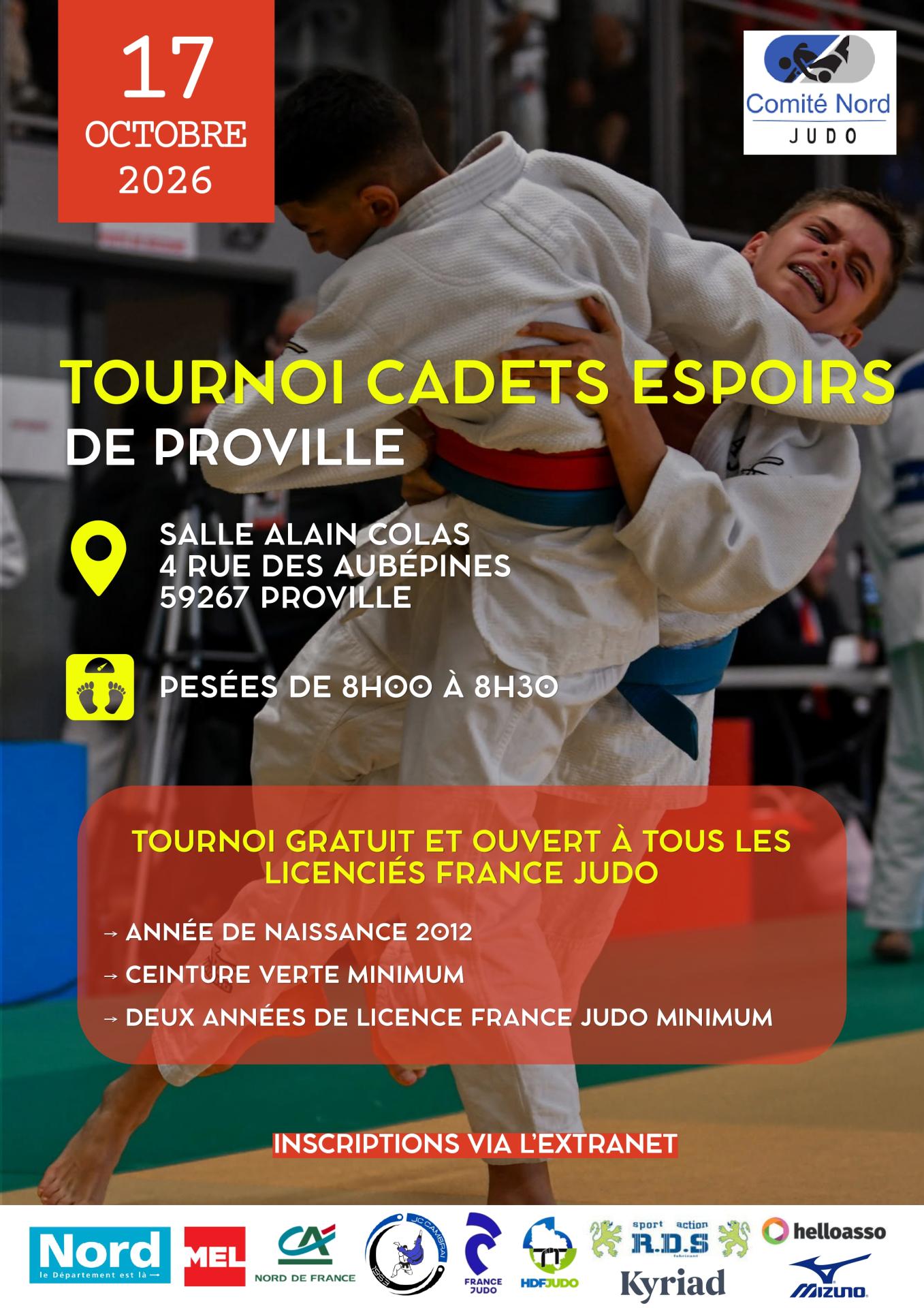 Tournoi cadets espoirs 171026